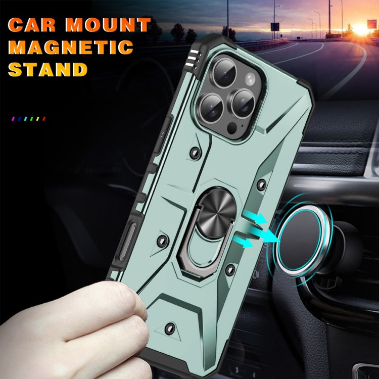 For iPhone 16 Pro Ring Holder Phone Case(Midnight Green) - iPhone 16 Pro Cases by buy2fix | Online Shopping UK | buy2fix