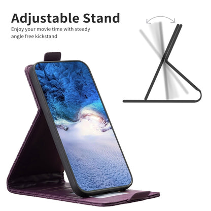 For vivo Y35 4G / Y22s Diamond Lattice Vertical Flip Leather Phone Case(Dark Purple) - vivo Cases by buy2fix | Online Shopping UK | buy2fix