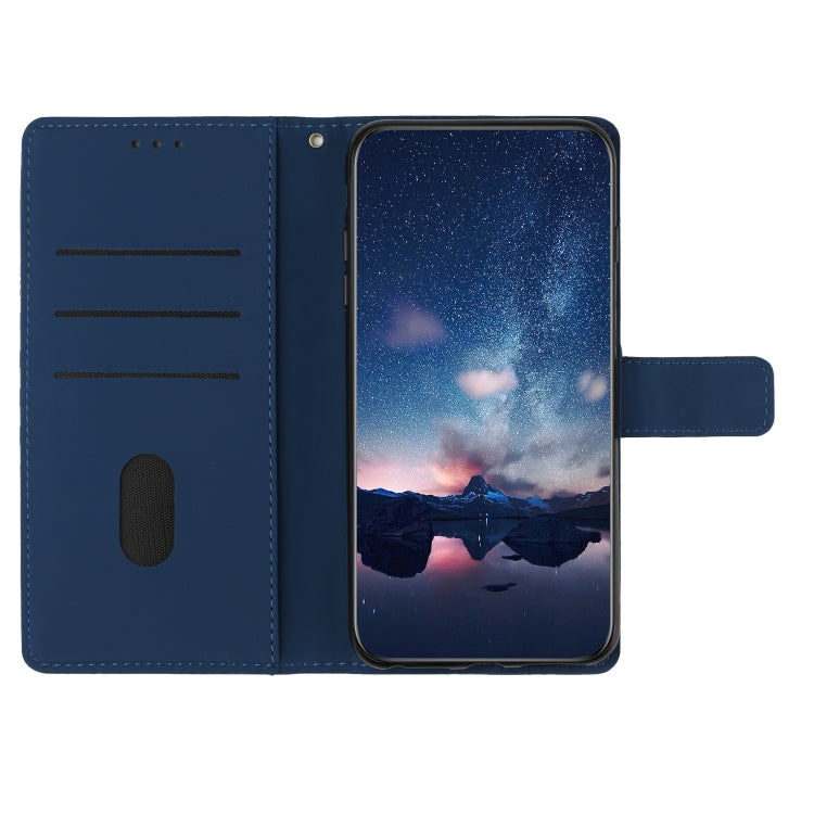 For Samsung Galaxy S24 Ultra 5G Diamond Embossed Skin Feel Leather Phone Case(Dark Blue) - Galaxy S24 Ultra 5G Cases by buy2fix | Online Shopping UK | buy2fix