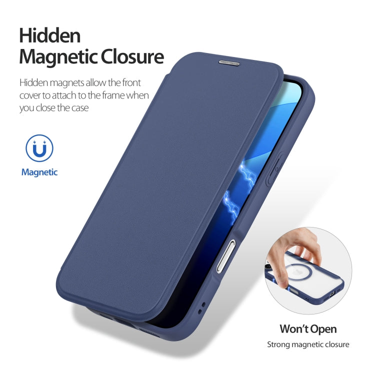 For iPhone 16 Pro Max DUX DUCIS Skin X Pro Series Magsafe PC + TPU Phone Leather Case(Blue) - iPhone 16 Pro Max Cases by DUX DUCIS | Online Shopping UK | buy2fix