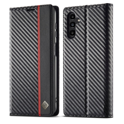 For Samsung Galaxy S23 FE 5G LC.IMEEKE Carbon Fiber Leather Phone Case(Vertical Black) - Galaxy S23 FE 5G Cases by LC.IMEEKE | Online Shopping UK | buy2fix