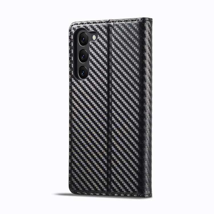 For Samsung Galaxy S24 5G LC.IMEEKE Carbon Fiber Leather Phone Case(Vertical Black) - Galaxy S24 5G Cases by LC.IMEEKE | Online Shopping UK | buy2fix