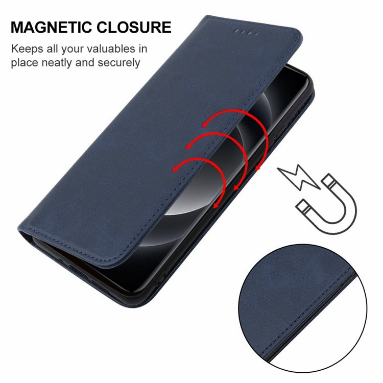 For Xiaomi 14 Ultra Magnetic Closure Leather Phone Case(Blue) - 14 Ultra Cases by buy2fix | Online Shopping UK | buy2fix
