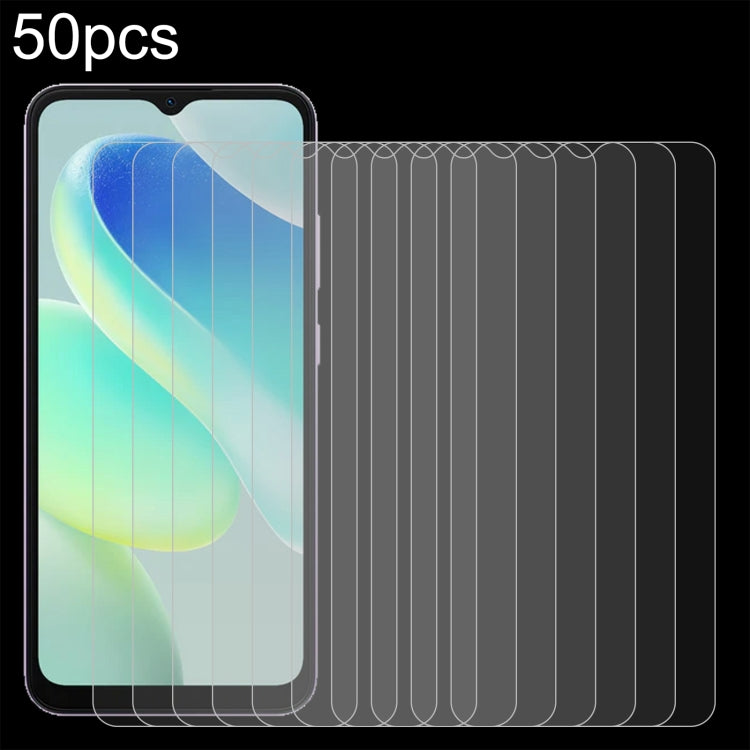For Blackview Oscal Flat 1C 50pcs 0.26mm 9H 2.5D Tempered Glass Film - For Blackview by buy2fix | Online Shopping UK | buy2fix
