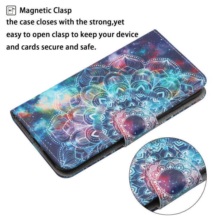 For iPhone 16 Plus 3D Colored Drawing Flip Leather Phone Case(Star Mandala) - iPhone 16 Plus Cases by buy2fix | Online Shopping UK | buy2fix