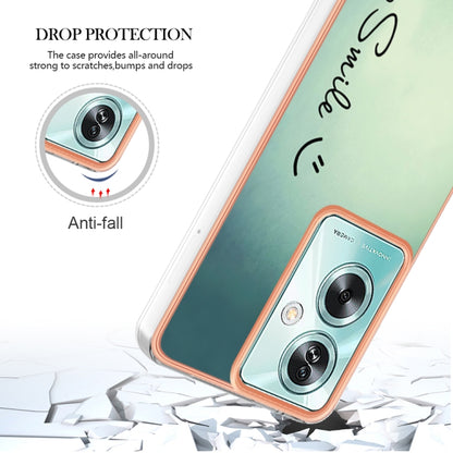 For OPPO A79 5G Global Electroplating Marble Dual-side IMD Phone Case(Smile) - OPPO Cases by buy2fix | Online Shopping UK | buy2fix