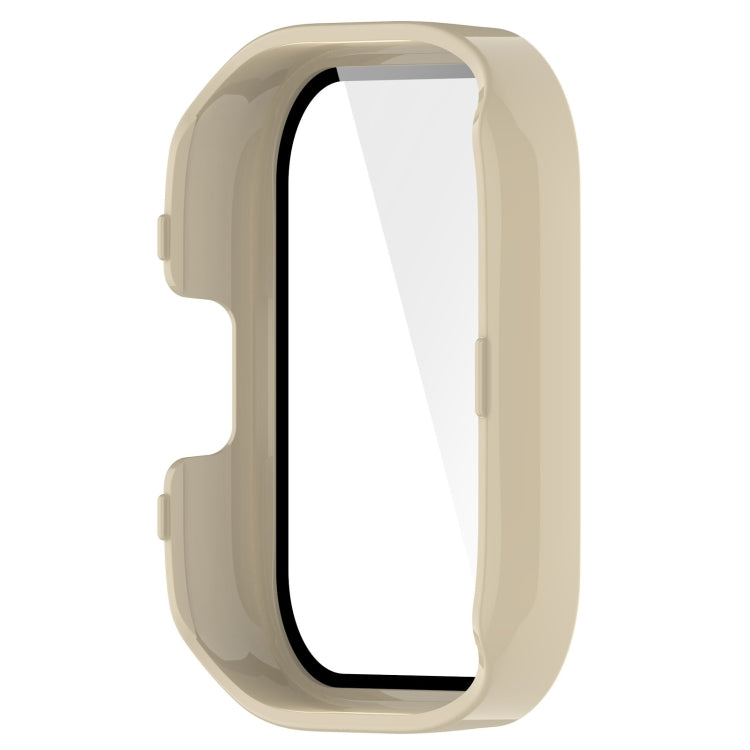 For Redmi Watch 3 Lite / Redmi Watch 3 Active PC + Tempered Film Integrated Watch Protective Case(Ivory White) - Watch Cases by buy2fix | Online Shopping UK | buy2fix