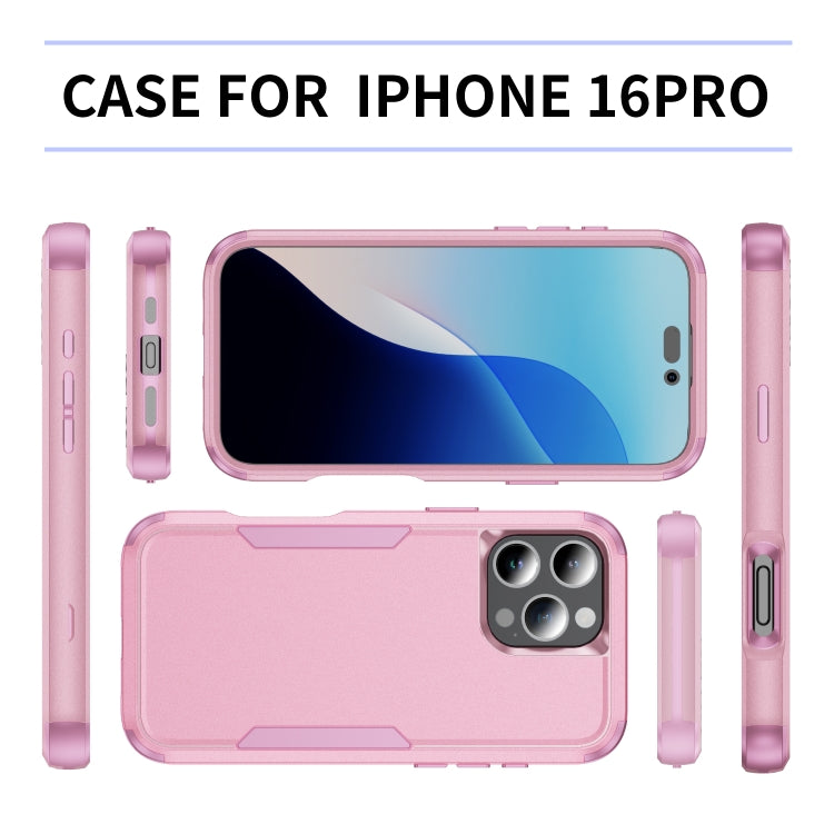 For iPhone 16 Pro Commuter Shockproof TPU + PC Phone Case(Pink) - iPhone 16 Pro Cases by buy2fix | Online Shopping UK | buy2fix