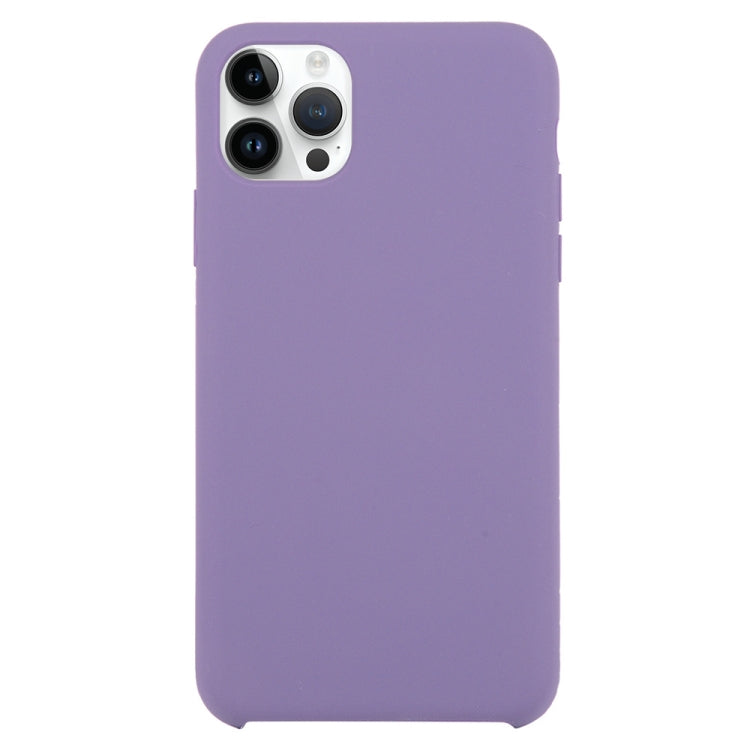 For iPhone 16 Pro Solid Silicone Phone Case(Purple) - iPhone 16 Pro Cases by buy2fix | Online Shopping UK | buy2fix