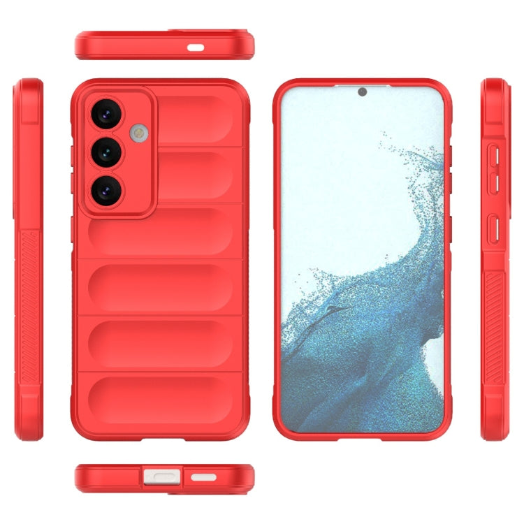For Samsung Galaxy S24 5G Magic Shield TPU + Flannel Phone Case(Red) - Galaxy S24 5G Cases by buy2fix | Online Shopping UK | buy2fix