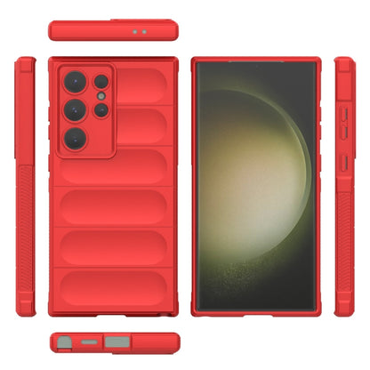 For Samsung Galaxy S24 Ultra 5G Magic Shield TPU + Flannel Phone Case(Red) - Galaxy S24 Ultra 5G Cases by buy2fix | Online Shopping UK | buy2fix