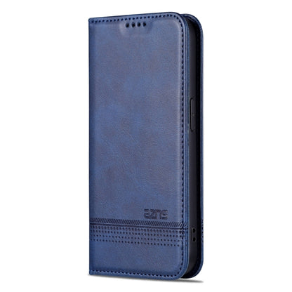 For iPhone 15 Pro Max AZNS Magnetic Calf Texture Flip Leather Phone Case(Dark Blue) - iPhone 15 Pro Max Cases by AZNS | Online Shopping UK | buy2fix