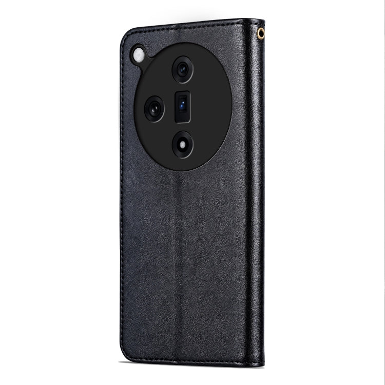 For OPPO Find X7 AZNS Sheepskin Texture Flip Leather Phone Case(Black) - OPPO Cases by AZNS | Online Shopping UK | buy2fix