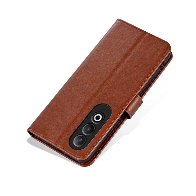 For OPPO K12 AZNS Sheepskin Texture Flip Leather Phone Case(Brown) - OPPO Cases by AZNS | Online Shopping UK | buy2fix