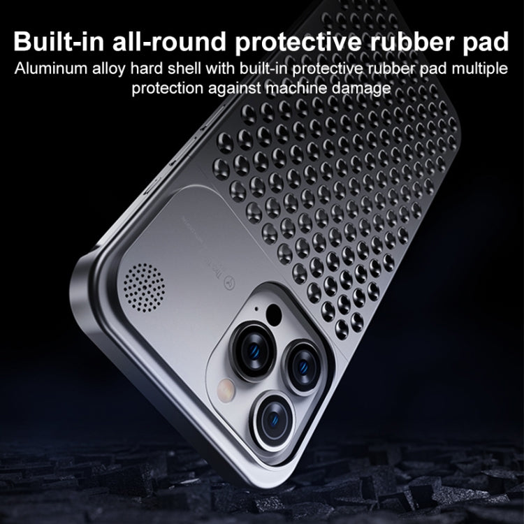 For iPhone 13 Pro Aromatherapy Aluminum Alloy Cooling Phone Case(Silver) - iPhone 13 Pro Cases by buy2fix | Online Shopping UK | buy2fix