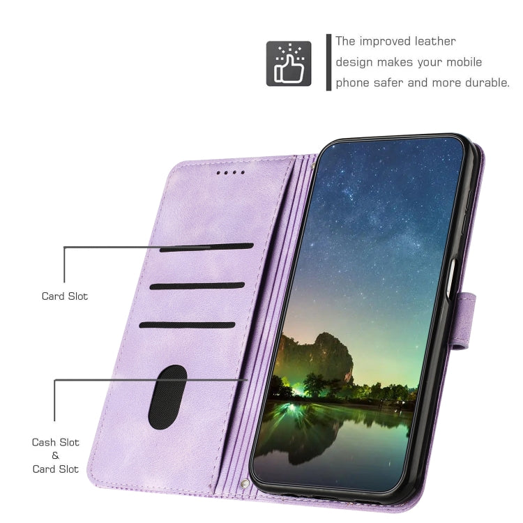 For OnePlus 12 Dream Triangle Leather Phone Case with Lanyard(Purple) - OnePlus Cases by buy2fix | Online Shopping UK | buy2fix