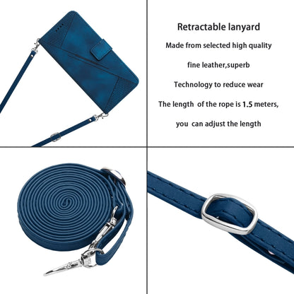 For Xiaomi 14 Pro Dream Triangle Leather Phone Case with Lanyard(Blue) - 14 Pro Cases by buy2fix | Online Shopping UK | buy2fix