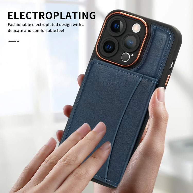 For iPhone 11 Multifunctional Magsafe Magnetic Card Bag Phone Case(Blue) - iPhone 11 Cases by buy2fix | Online Shopping UK | buy2fix