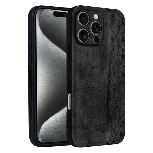 For iPhone 16 Pro Max AZNS 3D Embossed Skin Feel Phone Case(Black) - iPhone 16 Pro Max Cases by AZNS | Online Shopping UK | buy2fix