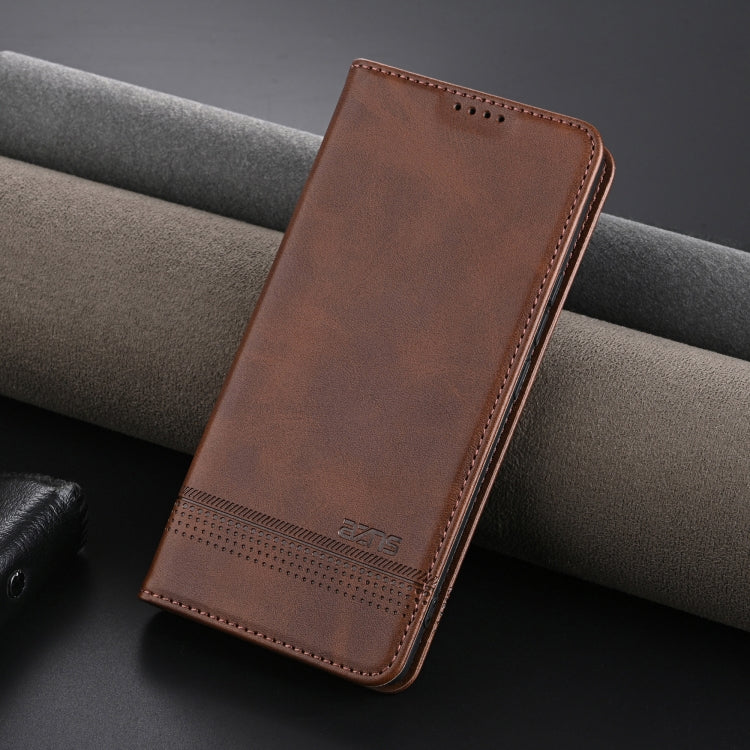 For OPPO Find X7 AZNS Magnetic Calf Texture Flip Leather Phone Case(Dark Brown) - Find X7 Cases by AZNS | Online Shopping UK | buy2fix