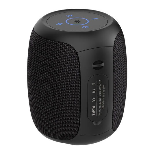 Zealot S53 IPX6 Waterproof Portable Colorful Wireless Bluetooth Speaker(Black) - Desktop Speaker by ZEALOT | Online Shopping UK | buy2fix