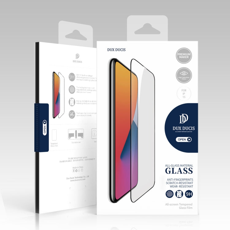 For iPhone 15 10pcs DUX DUCIS 0.33mm 9H Medium Alumina Tempered Glass Film - iPhone 15 Cases by DUX DUCIS | Online Shopping UK | buy2fix