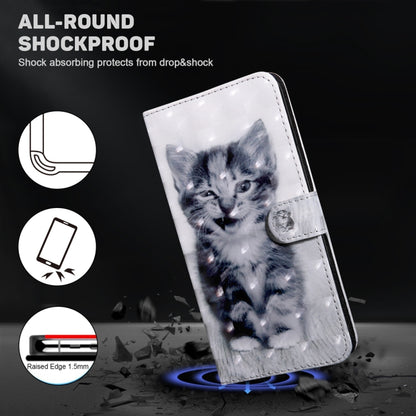 For Samsung Galaxy A55 5G 3D Painted Leather Phone Case(Smile Cat) - Galaxy Phone Cases by buy2fix | Online Shopping UK | buy2fix