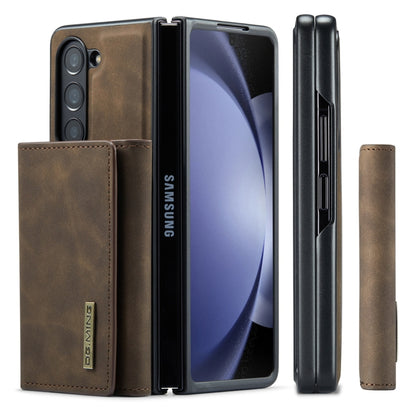 For Samsung Galaxy Z Fold5 DG.MING M1 Series 3-Fold Multi Card Wallet + Magnetic Phone Case(Coffee) - Galaxy Z Fold5 Cases by DG.MING | Online Shopping UK | buy2fix