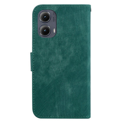 For Motorola Edge 2024 Little Tiger Embossed Leather Phone Case(Green) - Motorola Cases by buy2fix | Online Shopping UK | buy2fix