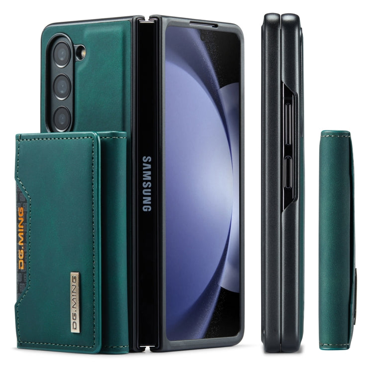 For Samsung Galaxy Z Fold5 DG.MING M2 Series 3-Fold Multi Card Bag + Magnetic Phone Case(Green) - Galaxy Z Fold5 Cases by DG.MING | Online Shopping UK | buy2fix