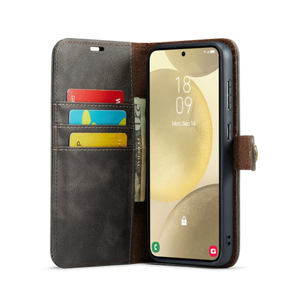 For Samsung Galaxy S24+ 5G DG.MING Crazy Horse Texture Detachable Magnetic Leather Case(Grey) - Galaxy S24+ 5G Cases by DG.MING | Online Shopping UK | buy2fix