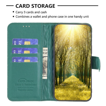 For Motorola Moto G54 5G EU Edition Diamond Lattice Wallet Flip Leather Phone Case(Green) - Motorola Cases by buy2fix | Online Shopping UK | buy2fix