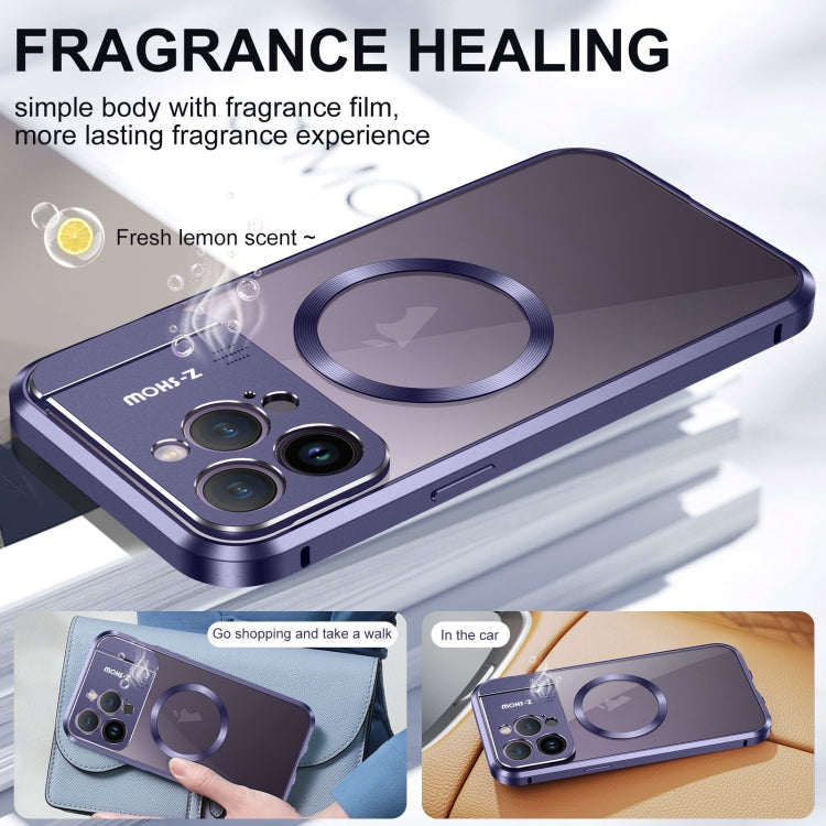 For iPhone 14 Pro Max Aromatherapy Holder Single-sided MagSafe Magnetic Phone Case(Black) - iPhone 14 Pro Max Cases by buy2fix | Online Shopping UK | buy2fix