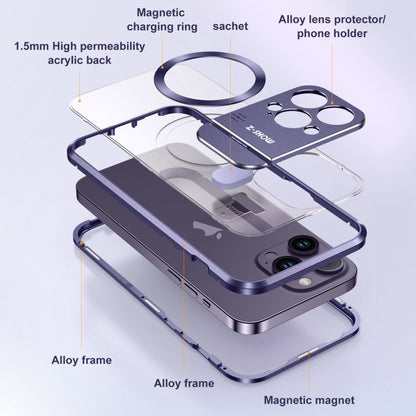 For iPhone 14 Pro Max Aromatherapy Holder Single-sided MagSafe Magnetic Phone Case(White) - iPhone 14 Pro Max Cases by buy2fix | Online Shopping UK | buy2fix