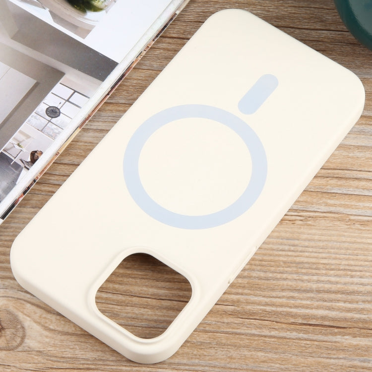 For iPhone 12 MagSafe Liquid Silicone Phone Case(White) - iPhone 12 / 12 Pro Cases by buy2fix | Online Shopping UK | buy2fix