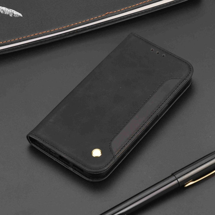 For iPhone 16 Pro Max Skin Feel Splicing Leather Phone Case(Black) - iPhone 16 Pro Max Cases by buy2fix | Online Shopping UK | buy2fix