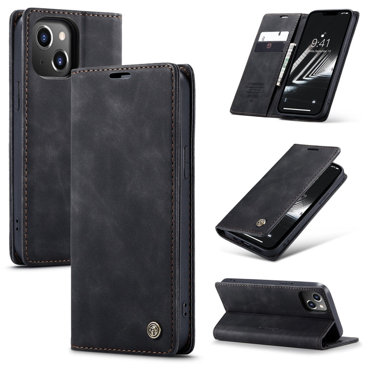 For iPhone 15 CaseMe 013 Multifunctional Horizontal Flip Leather Phone Case(Black) - iPhone 15 Cases by CaseMe | Online Shopping UK | buy2fix