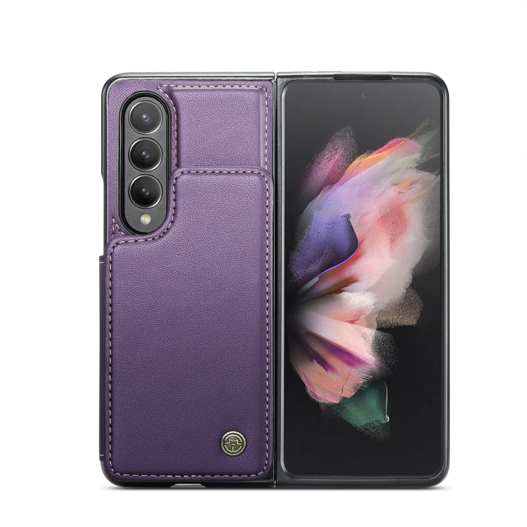 For Samsung Galaxy Z Fold3 5G CaseMe C22 PC+TPU Business Style RFID Anti-theft Leather Phone Case(Purple) - Galaxy Phone Cases by CaseMe | Online Shopping UK | buy2fix