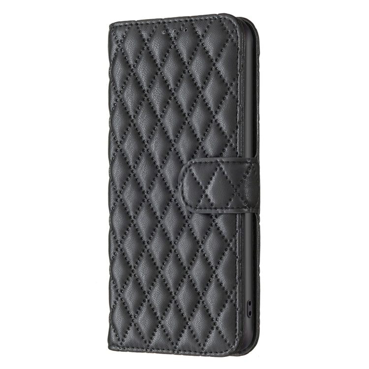 For Honor X9b/Magic6 Lite 5G Diamond Lattice Wallet Flip Leather Phone Case(Black) - Honor Cases by buy2fix | Online Shopping UK | buy2fix