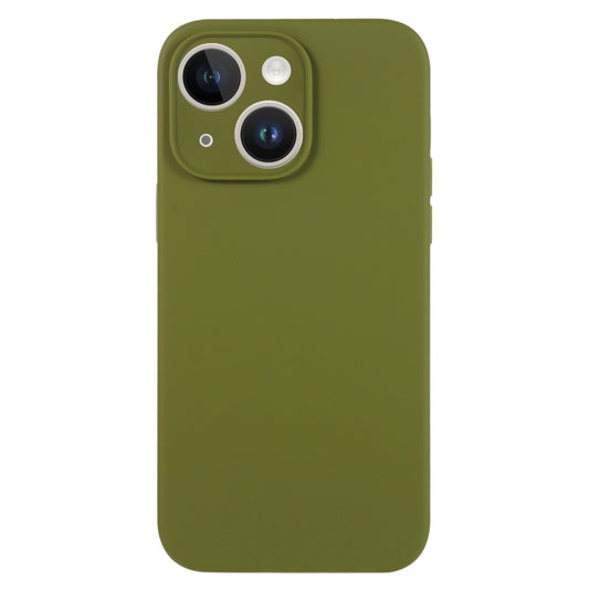 For iPhone 14 Plus Pure Color Liquid Silicone Fine Pore Phone Case(Pine Forest Green) - iPhone 14 Plus Cases by buy2fix | Online Shopping UK | buy2fix