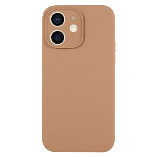 For iPhone 11 Pure Color Liquid Silicone Fine Pore Phone Case(Light Brown) - iPhone 11 Cases by buy2fix | Online Shopping UK | buy2fix