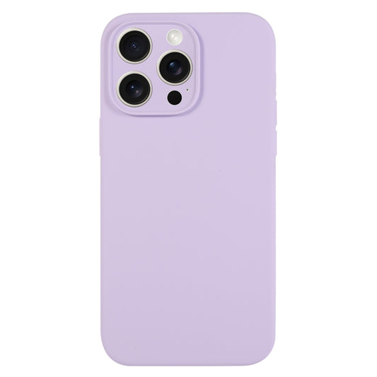 For iPhone 16 Pro Max Pure Color Liquid Silicone Fine Pore Phone Case(Lilac Purple) - iPhone 16 Pro Max Cases by buy2fix | Online Shopping UK | buy2fix