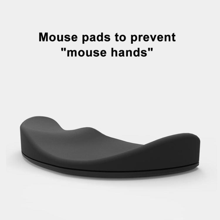Silicone Wrist Support Mouse Pad Mobile Palm Rest Office Hand Rest, Spec:Black Left Hand - Mouse Pads by buy2fix | Online Shopping UK | buy2fix