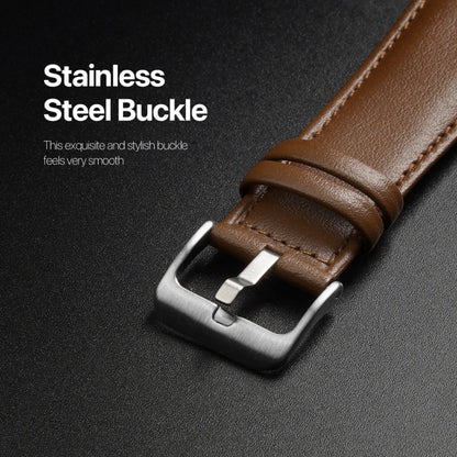 For Apple Watch 6 44mm DUX DUCIS YS Series Genuine Leather Watch Band(Brown) - Watch Bands by DUX DUCIS | Online Shopping UK | buy2fix