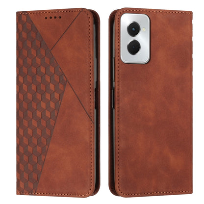 For Motorola Moto G Power 5G 2024 Diamond Splicing Skin Feel Magnetic Leather Phone Case(Brown) - Motorola Cases by buy2fix | Online Shopping UK | buy2fix