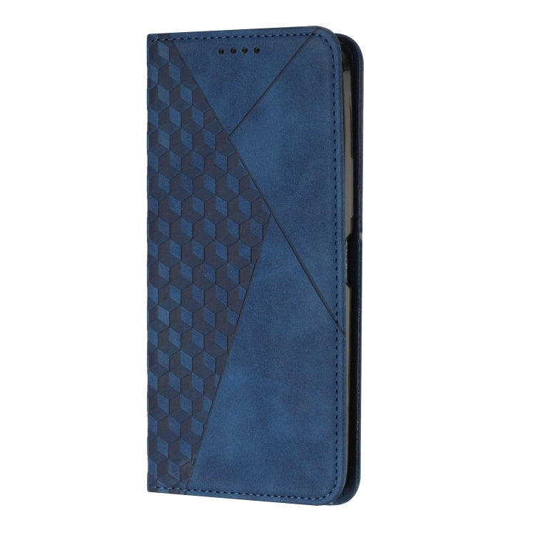 For Motorola Moto G Power 5G 2024 Diamond Splicing Skin Feel Magnetic Leather Phone Case(Blue) - Motorola Cases by buy2fix | Online Shopping UK | buy2fix