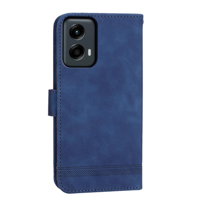 For Motorola Moto G Stylus 5G 2024 Dierfeng Dream Line TPU + PU Leather Phone Case(Blue) - Motorola Cases by buy2fix | Online Shopping UK | buy2fix