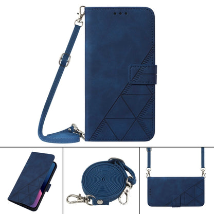 For Motorola Moto G Stylus 5G 2024 Crossbody 3D Embossed Flip Leather Phone Case(Blue) - Motorola Cases by buy2fix | Online Shopping UK | buy2fix