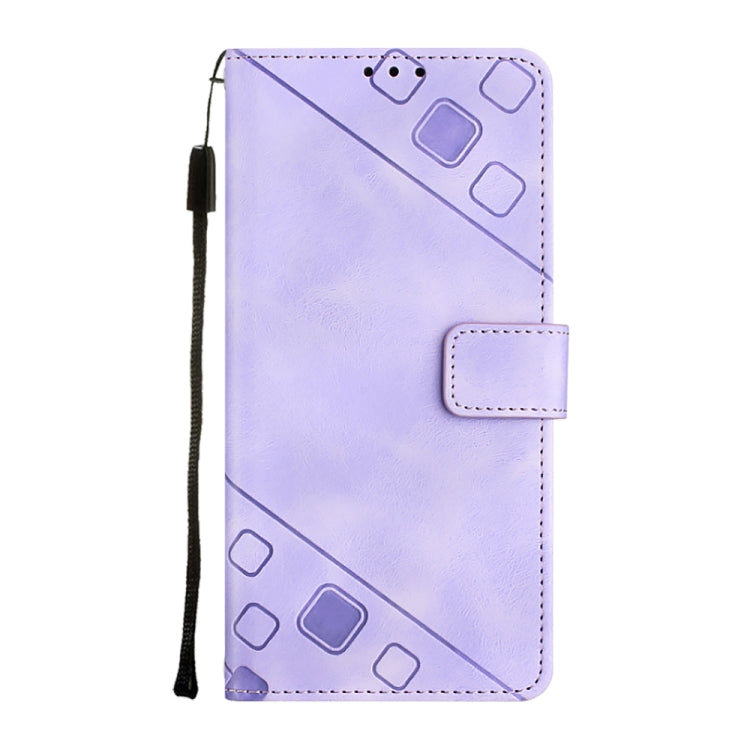 For Motorola Moto G Play 5G 2024 Skin Feel Embossed Leather Phone Case(Light Purple) - Motorola Cases by buy2fix | Online Shopping UK | buy2fix