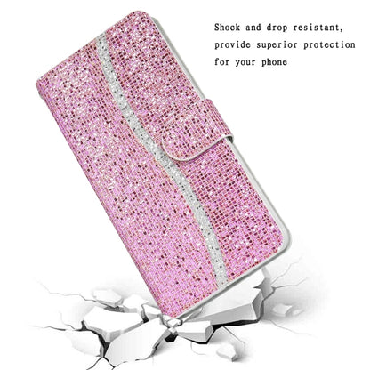 For iPhone 16 Pro Glitter Powder Filp Leather Phone Case(Pink) - iPhone 16 Pro Cases by buy2fix | Online Shopping UK | buy2fix